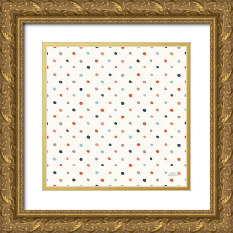 Seaside Village Pattern XA Gold Ornate Wood Framed Art Print with Double Matting by Marshall, Laura