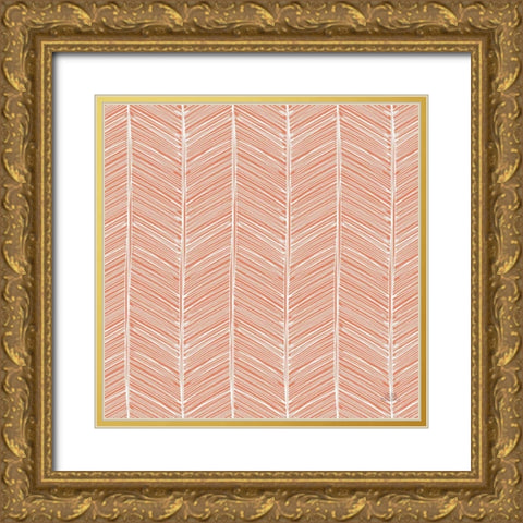Seaside Village Pattern XIIA Gold Ornate Wood Framed Art Print with Double Matting by Marshall, Laura