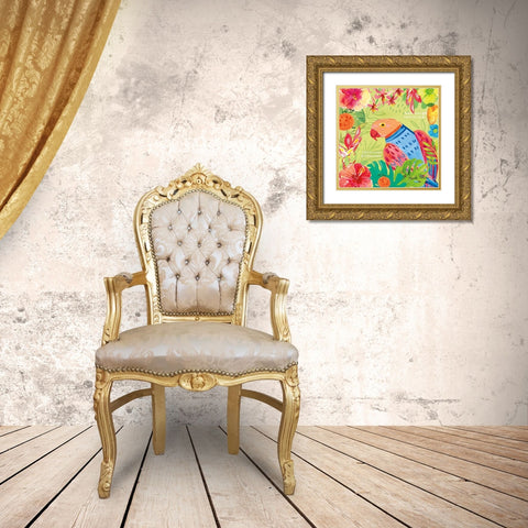 Tutti Frutti V Gold Ornate Wood Framed Art Print with Double Matting by Zaman, Farida