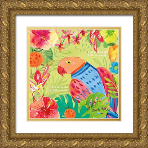 Tutti Frutti V Gold Ornate Wood Framed Art Print with Double Matting by Zaman, Farida