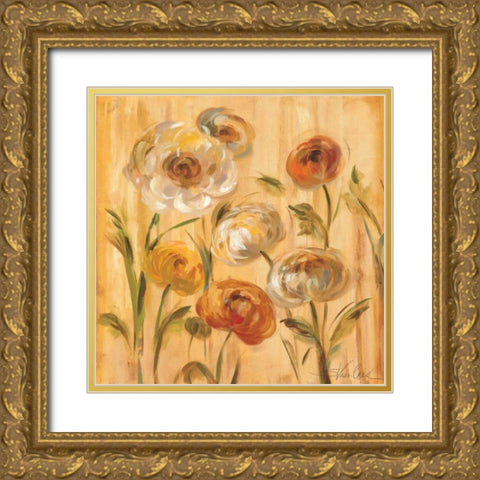 Sunshine Mums I Gold Ornate Wood Framed Art Print with Double Matting by Vassileva, Silvia