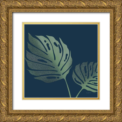 Monstera II Gold Ornate Wood Framed Art Print with Double Matting by Thorns, Becky