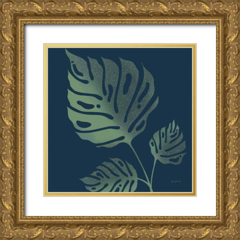 Monstera IV Gold Ornate Wood Framed Art Print with Double Matting by Thorns, Becky