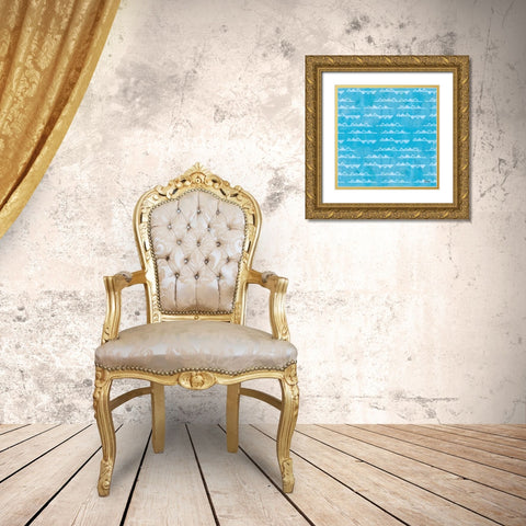 Good Vibes Pattern IIIB Gold Ornate Wood Framed Art Print with Double Matting by Charron, Veronique
