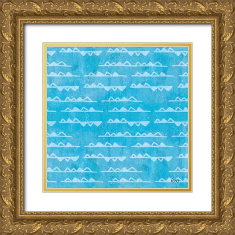 Good Vibes Pattern IIIB Gold Ornate Wood Framed Art Print with Double Matting by Charron, Veronique