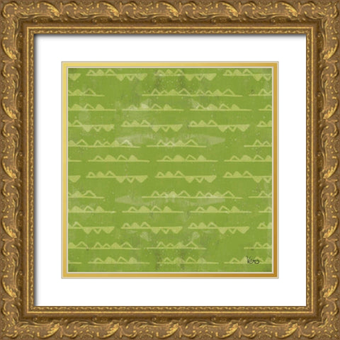 Good Vibes Pattern IIIC Gold Ornate Wood Framed Art Print with Double Matting by Charron, Veronique