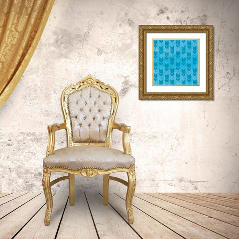 Good Vibes Pattern VIIIC Gold Ornate Wood Framed Art Print with Double Matting by Charron, Veronique