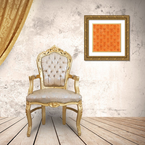 Good Vibes Pattern VIIIE Gold Ornate Wood Framed Art Print with Double Matting by Charron, Veronique