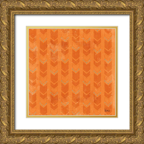 Good Vibes Pattern VIIIE Gold Ornate Wood Framed Art Print with Double Matting by Charron, Veronique