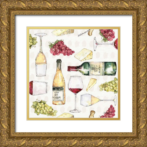 Oaked and Aged Pattern V Gold Ornate Wood Framed Art Print with Double Matting by Tavoletti, Anne