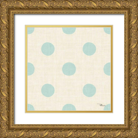 Coastal Farmhouse Pattern IVA Gold Ornate Wood Framed Art Print with Double Matting by Pela Studio