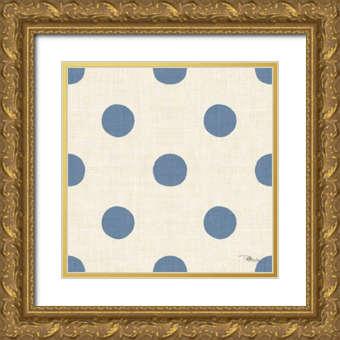 Coastal Farmhouse Pattern IVB Gold Ornate Wood Framed Art Print with Double Matting by Pela Studio