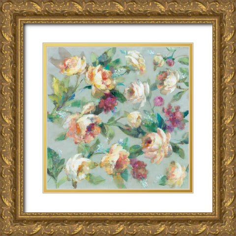 Summer Garden Gold Ornate Wood Framed Art Print with Double Matting by Nai, Danhui