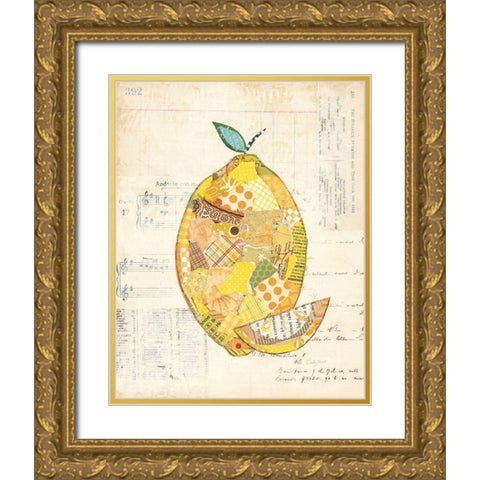 Lemon Gold Ornate Wood Framed Art Print with Double Matting by Prahl, Courtney
