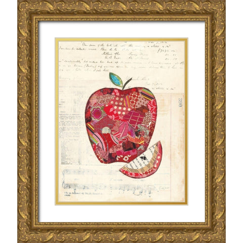 Apple Gold Ornate Wood Framed Art Print with Double Matting by Prahl, Courtney