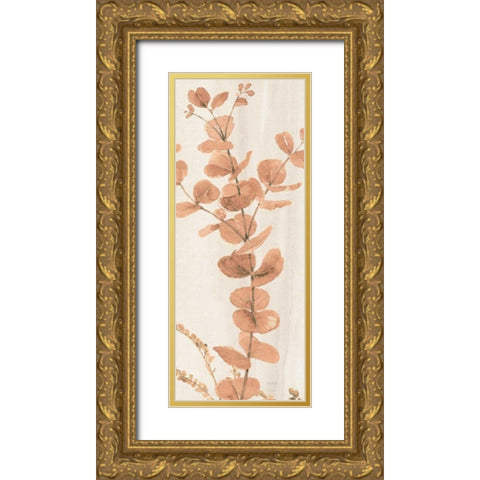 Soft Terracotta Mixed Greens LX Gold Ornate Wood Framed Art Print with Double Matting by Audit, Lisa