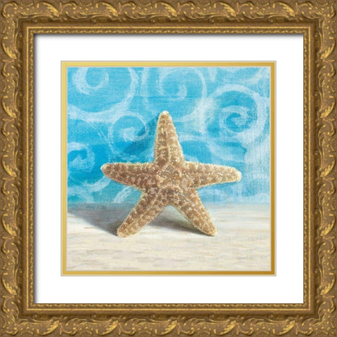 Gift from the Sea III Gold Ornate Wood Framed Art Print with Double Matting by Nai, Danhui