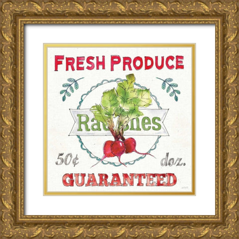 Veggie Market II Gold Ornate Wood Framed Art Print with Double Matting by Tavoletti, Anne