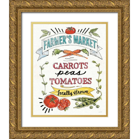 Veggie Market VI Gold Ornate Wood Framed Art Print with Double Matting by Tavoletti, Anne