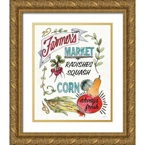 Veggie Market VII Gold Ornate Wood Framed Art Print with Double Matting by Tavoletti, Anne