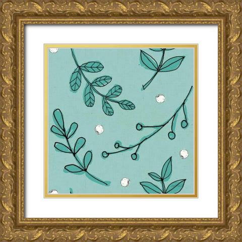 Veggie Market Pattern IIID Gold Ornate Wood Framed Art Print with Double Matting by Tavoletti, Anne