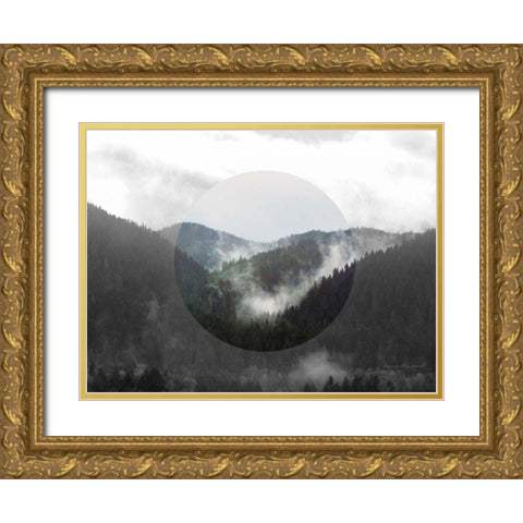 Bold Adventures IV v2 No Words Gold Ornate Wood Framed Art Print with Double Matting by Marshall, Laura