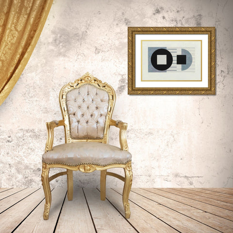 Laterally Speaking Gold Ornate Wood Framed Art Print with Double Matting by Schick, Mike