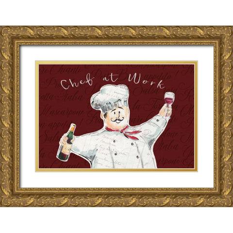 Chef at Work II Gold Ornate Wood Framed Art Print with Double Matting by Brissonnet, Daphne