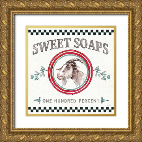 Farm Signs V Gold Ornate Wood Framed Art Print with Double Matting by Tavoletti, Anne