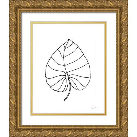 Doodle Palm I Gold Ornate Wood Framed Art Print with Double Matting by Zaman, Farida