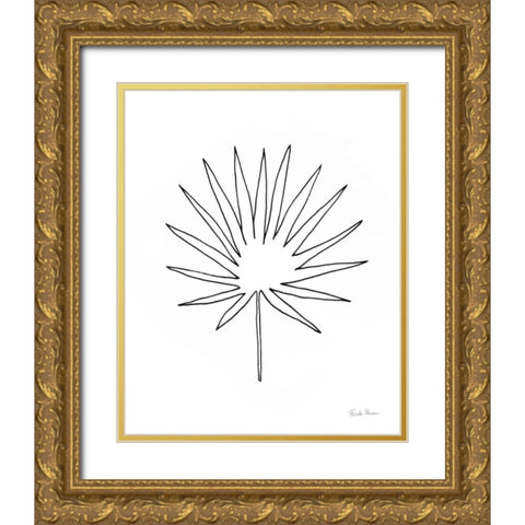 Doodle Palm II Gold Ornate Wood Framed Art Print with Double Matting by Zaman, Farida
