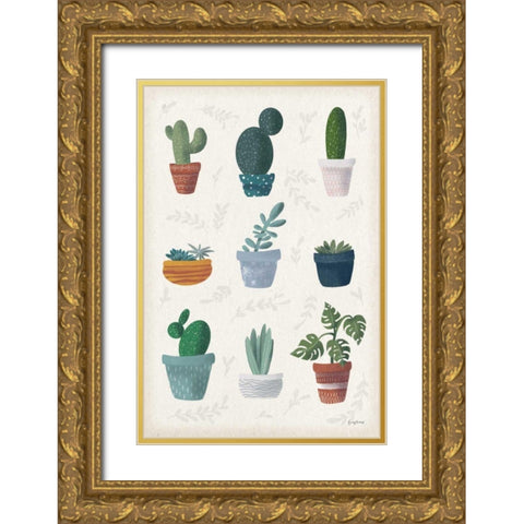Greenhouse I Gold Ornate Wood Framed Art Print with Double Matting by Thorns, Becky