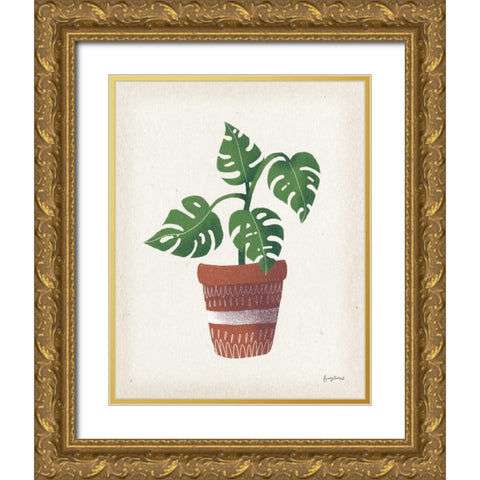 Greenhouse III Gold Ornate Wood Framed Art Print with Double Matting by Thorns, Becky
