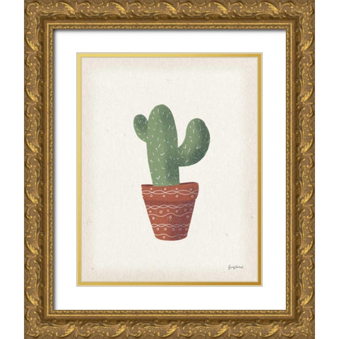 Greenhouse IV Gold Ornate Wood Framed Art Print with Double Matting by Thorns, Becky