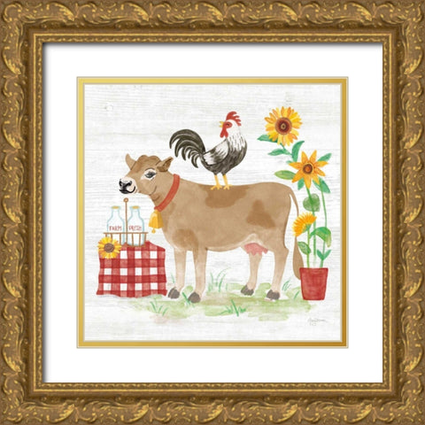 Farm Market II Gold Ornate Wood Framed Art Print with Double Matting by Urban, Mary