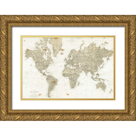 The World is Your Oyster No Words Gold Ornate Wood Framed Art Print with Double Matting by Miller, Sara Zieve