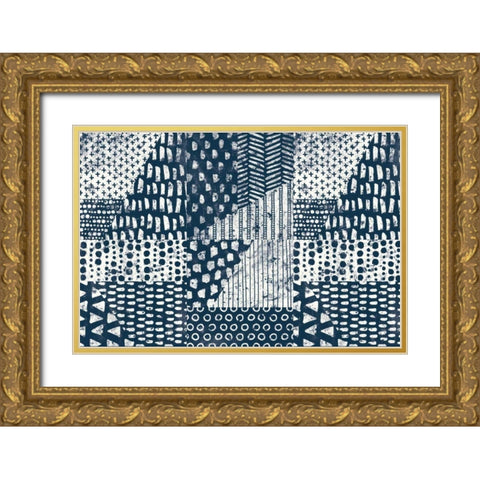 Mark Making Tile VI Gold Ornate Wood Framed Art Print with Double Matting by Hershey, Moira