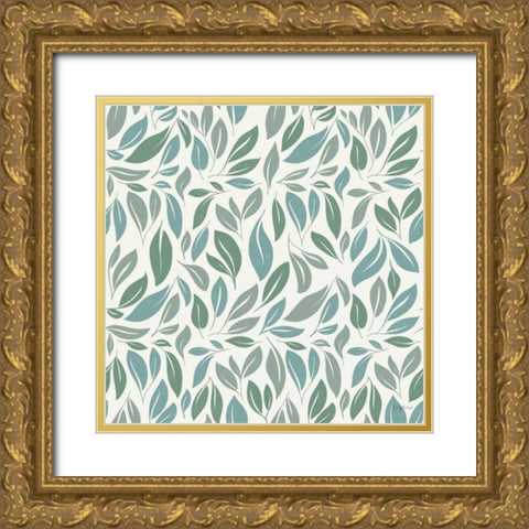 Sweet Dreams Bunny Pattern V Gold Ornate Wood Framed Art Print with Double Matting by Thorns, Becky