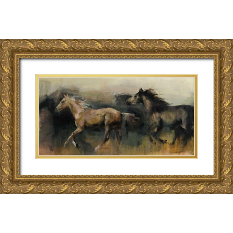 Roaming the West Flipped Crop Gold Ornate Wood Framed Art Print with Double Matting by Hageman, Marilyn