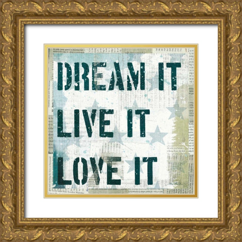 American Dream II Gold Ornate Wood Framed Art Print with Double Matting by Mullan, Michael