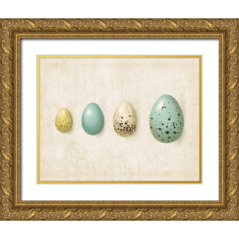 Row of Eggs II Gold Ornate Wood Framed Art Print with Double Matting by Pertiet, Katie