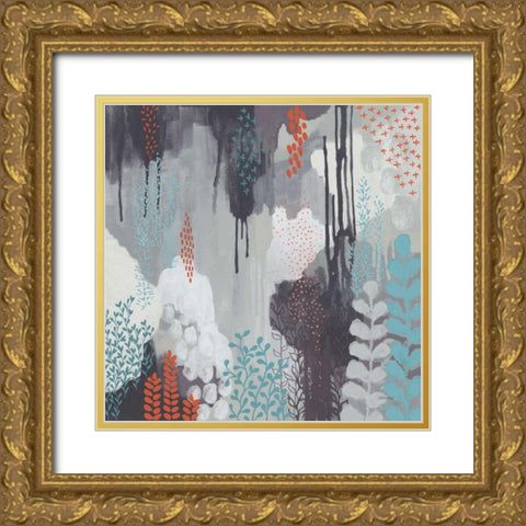 Gray Forest I Gold Ornate Wood Framed Art Print with Double Matting by Ferguson, Kathy