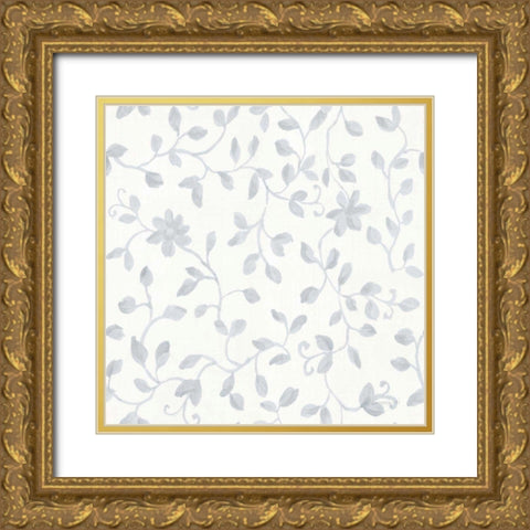 Cottage Garden Pattern VID Gold Ornate Wood Framed Art Print with Double Matting by Nai, Danhui