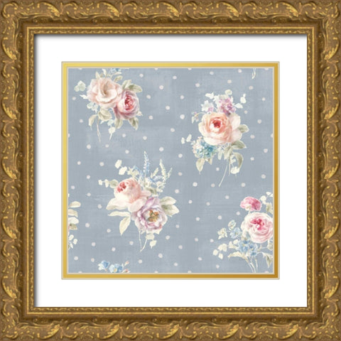 Cottage Garden Pattern VIIE Gold Ornate Wood Framed Art Print with Double Matting by Nai, Danhui