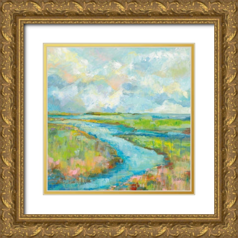 Marsh Gold Ornate Wood Framed Art Print with Double Matting by Vertentes, Jeanette