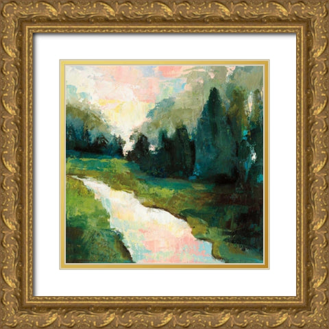 River Walk Gold Ornate Wood Framed Art Print with Double Matting by Vertentes, Jeanette