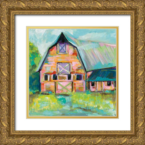 Going to the Country II Gold Ornate Wood Framed Art Print with Double Matting by Vertentes, Jeanette