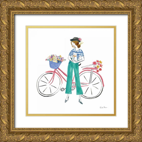 Fun Times II  Gold Ornate Wood Framed Art Print with Double Matting by Zaman, Farida