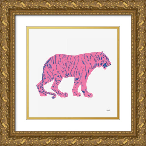 Hey Tiger I Gold Ornate Wood Framed Art Print with Double Matting by Hershey, Moira