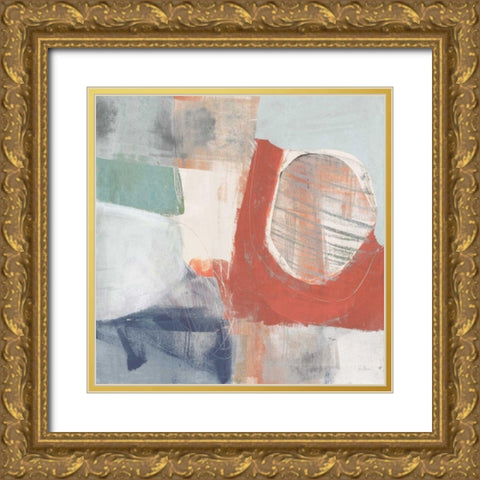 Fun Colors II Light Gold Ornate Wood Framed Art Print with Double Matting by Davies, Jane